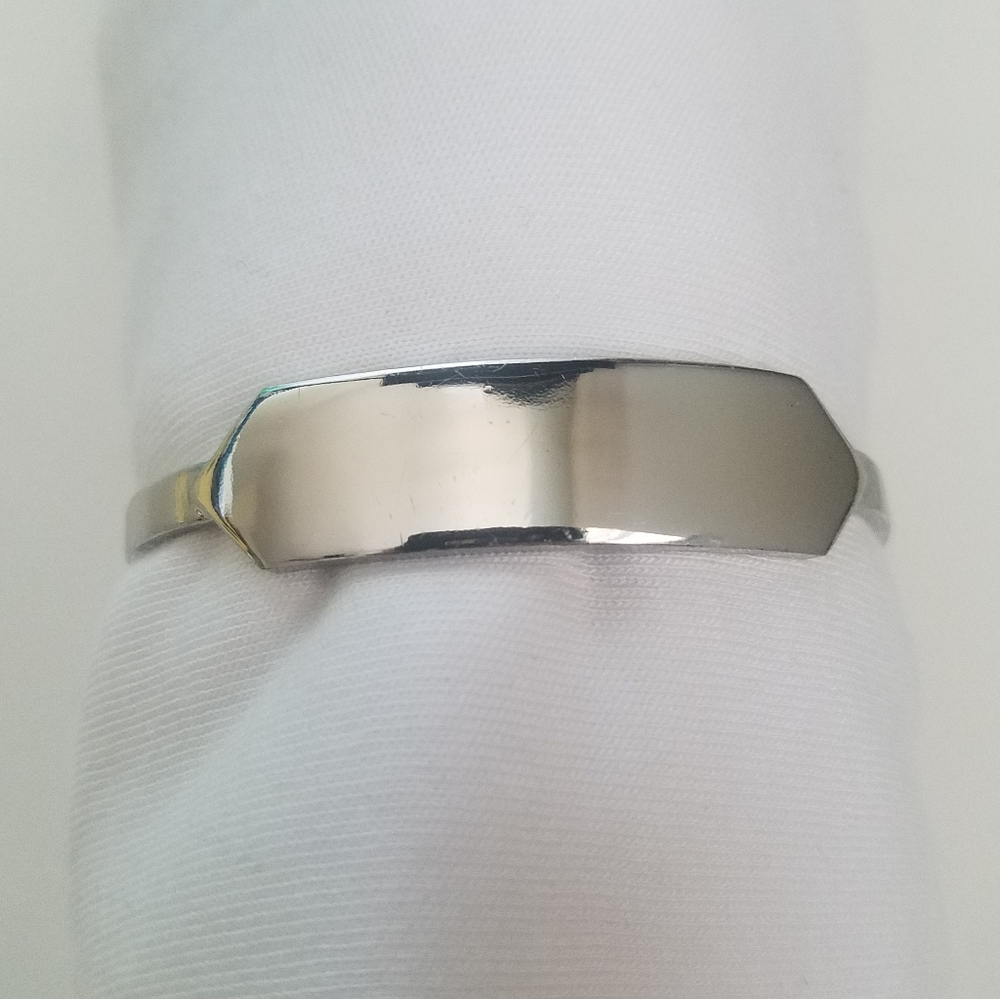 J. Crew Polished Silver I.D. Cuff